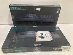 2 X KEYBOARD LOGITECH MODEL ERGO K860 - LOCATION 51A.