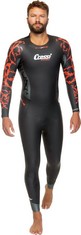 CRESSI KUWAE MAN MONOP. SWIMSUIT 2/3/4MM ONE-PIECE SWIMSUIT, MEN'S, BLACK/RED MULTI THK 2/3/4 MM, M - LOCATION 4A.