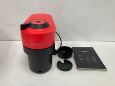 NESSPRESO CAPSULE COFFEE MACHINE VERTUO POP RED AND BLACK - LOCATION 9B.