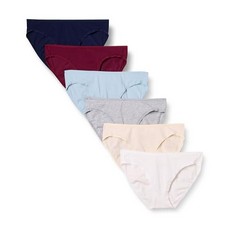 16 X COTTON BIKINI BOTTOMS (AVAILABLE IN LARGE SIZES) WOMEN, PACK OF 6, COOL COLOURS/WARM COLOURS, 42 - SIZE 13B.