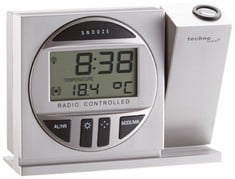 9 X TECHNOLINE ALARM CLOCK PROJECTION, 123 X 36 X 91 MM, SILVER - LOCATION 46B.