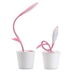 10 X AGOLATY, UNISEX-ADULT, PENCIL HOLDER, DESK LAMP PINK, TRUMPET - LOCATION 42B.