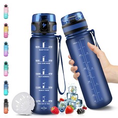 15 X HONEYHOLLY 500ML WATER BOTTLE, KIDS WATER BOTTLE, BPA FREE SPORTS WATER BOTTLE, LEAK PROOF, REUSABLE WATER BOTTLE, KIDS WATER BOTTLE FOR SCHOOL, GYM, OFFICE - WITH FILTER - LOCATION 34B.