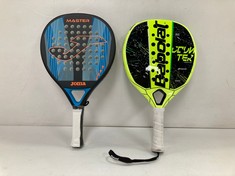 2 X PADEL RACKETS VARIOUS BRANDS AND MODELS (DAMAGED BABOLAT RACKET) - LOCATION 18B.