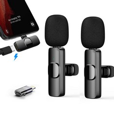 6 X XYVEE LAVALIER MICROPHONE FOR IPHONE/ANDROID, MINI WIRELESS MICROPHONE PLUG & PLAY, YOUTUBE/FACEBOOK LIVE STREAM LAVALIER MICROPHONE, TIKTOK VLOG (NO APP OR BLUETOOTH REQUIRED), BLACK (Y-T784) -