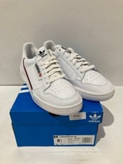 ADIDAS ORIGINALS CONTINENTAL 80 SHOES G27706 WHITE, BLACK AND RED SIZE 42 - LOCATION 36B.