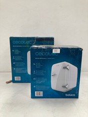 2 X CECOTEC MINI FRIDGES INCLUDING BOLERO MINICOOLING 6L WHITE BAHAMAS - LOCATION 20B.