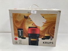 KRUPS NESPRESSO COFFEE MACHINE RED AND BLACK - LOCATION 12B.