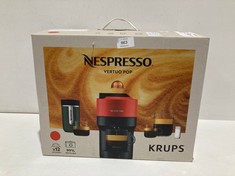 KRUPS NESPRESSO COFFEE MACHINE RED AND BLACK - LOCATION 8B.