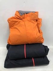 3 X JACKETS INCLUDING REGATTA DOVER WATERPROOF XL ORANGE - LOCATION 29C.