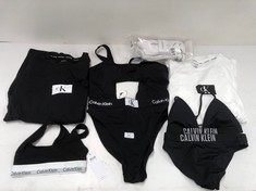 6 X CALVIN KLAIN CLOTHING ITEMS INCLUDING BLACK SWIMMING COSTUME SIZE 14/16 - LOCATION 38C.