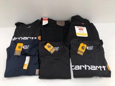 6 X GARMENTS VARIOUS BRANDS AND SIZES INCLUDING CARHARTT T-SHIRT SIZE M - LOCATION 22C.