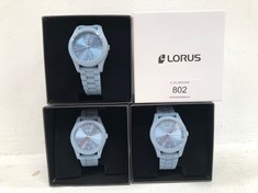 3 X LORUS WATCHES MODEL PC21-X194 - LOCATION 6C.