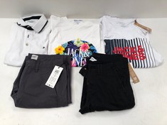 5 X JACK JONES CLOTHING ITEMS INCLUDING ORIGINALS WHITE T-SHIRT SIZE L - LOCATION 7C.