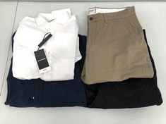 4 X JACK JONES CLOTHING ITEMS INCLUDING WHITE STRETCH SHIRT SIZE S - LOCATION 11C.