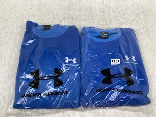 2 X UNDER ARMOUR ESSENTIAL SWEATSHIRTS IN ROYAL BLUE - UK XL: LOCATION - C10