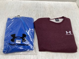 UNDER ARMOUR ESSENTIAL SWEATSHIRTS IN MAROON - UK L TO ALSO INCLUDE UNDER ARMOUR ESSENTIAL HOODIE IN ROYAL BLUE - UK L: LOCATION - C10