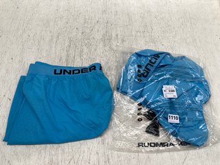 2 X UNDER ARMOUR SHORTS IN BLUE - UK 2XL: LOCATION - C10