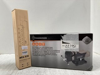 MAGNUSSON WORKSHOP VICE WITH SWIVEL BASE TO INCLUDE MSCIEN EXTENSION LEAD WITH USB PORTS: LOCATION - C9