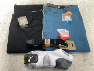 4 X ASSORTED MENS PUMA GOLFING CLOTHING ITEMS TO INCLUDE DRY RAIN PANTS IN BLACK - SIZE XL: LOCATION - C6