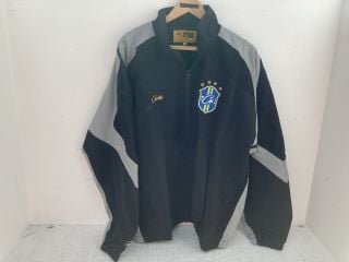 CORTEIZ MENS OLYMPIC SHUKU JACKET BRAZIL IN BLACK - UK SIZE LARGE: LOCATION - D1