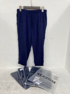 4 X PAIRS OF VLAZOM LADIES CAPRI LOUNGE PANTS IN NAVY : SIZE M: LOCATION - A7