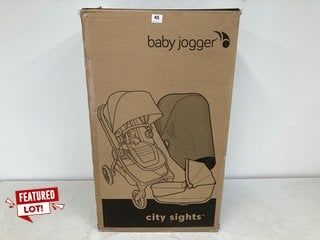 BABY JOGGER CITY SIGHTS COMPACT STROLLER, CARRYCOT & WEATHER SHIELD IN RICH BLACK - RRP £899: LOCATION - BOOTH