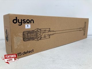 DYSON V15 DETECT ABSOLUTE CORDLESS VACUUM IN SILVER/GOLD(SEALED) - MODEL SV47 - RRP £649: LOCATION - BOOTH