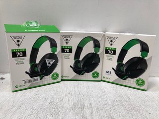 3 X TURTLE BEACH RECON 70 WIRED GAMING HEADSETS FOR XBOX: LOCATION - B3