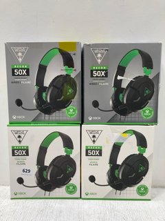 4 X TURTLE BEACH RECON 50X WIRED GAMING HEADSETS FOR XBOX: LOCATION - B3