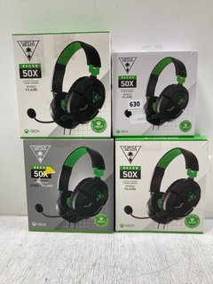 4 X TURTLE BEACH RECON 50X WIRED GAMING HEADSETS FOR XBOX: LOCATION - B3