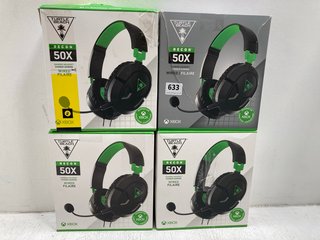 4 X TURTLE BEACH RECON 50X WIRED GAMING HEADSETS FOR XBOX: LOCATION - B4