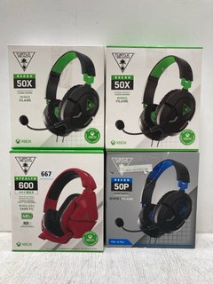 4 X ASSORTED TURTLE BEACH GAMING HEADSETS TO INCLUDE STEALTH 600 GEN2 MAX WIRELESS HEADSET FOR XBOX: LOCATION - B5