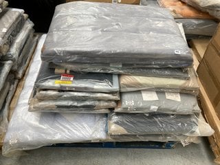 PALLET OF ASSORTED BED HEADBOARDS IN VARIOUS COLOURS: LOCATION - A2 (KERBSIDE PALLET DELIVERY)