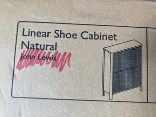 JOHN LEWIS & PARTNERS LINEAR SHOE CABINET IN NATURAL: LOCATION - AR14