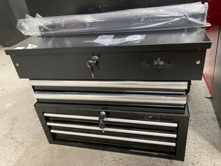 3 DRAW TOOL CHEST IN BLACK WITH 2 DRAW TOOL CHEST WITH LIFT UP LID IN BLACK: LOCATION - A1