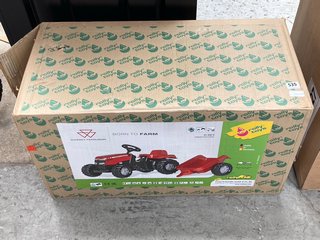 ROLLY TOYS MASSEY FERGUSON BORN TO FARM PEDAL TRACTOR IN RED: LOCATION - A1