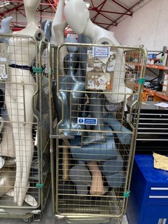 (COLLECTION ONLY) CAGE OF ASSORTED MANNEQUINS (CAGE NOT INCLUDED): LOCATION - B7