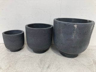 IVYLINE OUTDOOR SEATTLE PLANTER SET OF 3 IN GREY: LOCATION - B1