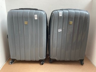 2 X JOHN LEWIS AND PARTNERS HARDCASE SUITCASES IN GREY: LOCATION - AR4