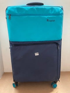 LARGE IT LUGGAGE SUITCASE IN TURQUOISE/NAVY: LOCATION - AR8