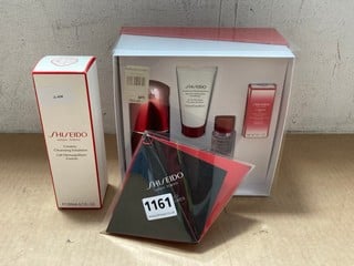 3 X ASSORTED SHISEIDO GINZA TOKYO BEAUTY PRODUCTS TO INCLUDE MATTE POWDER LIPSTICK DOUBLE PACK, CREAMY CLEANSING EMULSION AND ASSORTED GIFT BOX: LOCATION - AR10