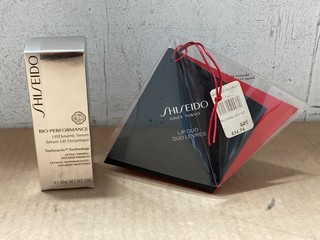 2 X SHISEIDO GINZA TOKYO BEAUTY PRODUCTS TO INCLUDE 1X MATTE POWDER LIPSTICK DOUBLE PACK AND 1 X BIO-PERFORMANCE LIFTDYNAMIC SERUM 30ML: LOCATION - AR10