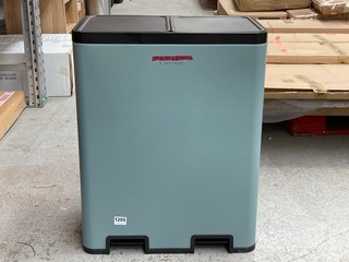 JOHN LEWIS AND PARTNERS 2 SECTION PEDAL BIN IN TURQUOISE: LOCATION - AR11