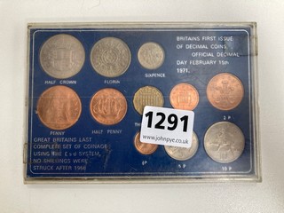 A SET OF BRITAIN'S LAST PRE DECIMAL COINAGE: LOCATION - AR16