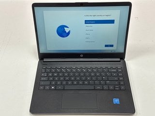 HP 14S-DQ0034NA 128 GB LAPTOP (ORIGINAL RRP - £349) IN BLACK (WITH BOX & MAINS POWER CABLE) INTEL CELERON N4120 @ 1.10 GHZ, 4 GB RAM, 14.0" SCREEN, INTEL UHD GRAPHICS 600 [JPTM121679]