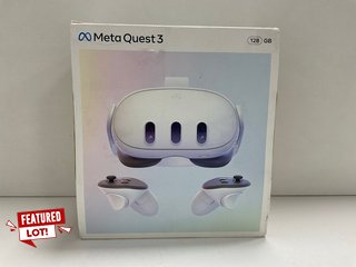 META QUEST 3 128 GB VR HEADSET IN WHITE (WITH BOX & CONTROLLERS) [JPTM121472]