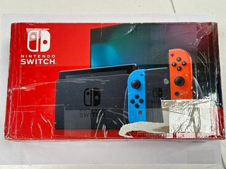 NINTENDO SWITCH 32 GB GAMES CONSOLE (ORIGINAL RRP - £259) IN NEON RED & NEON BLUE: MODEL NO HAC-001(-001, WITH BOX & ALL ACCESSORIES) [JPTM121730]