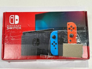 NINTENDO SWITCH 32 GB GAMES CONSOLE (ORIGINAL RRP - £259) IN NEON BLUE & NEON RED: MODEL NO HAC-001(-001, WITH BOX & ALL ACCESSORIES) [JPTM121707]