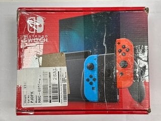 NINTENDO SWITCH GAMES CONSOLES (ORIGINAL RRP - £259) IN NEON RED & NEON BLUE: MODEL NO HAC-001(-01, WITH BOX & ALL ACCESSORIES) [JPTM121702]